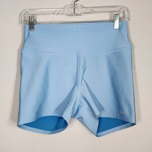 ALO Yoga High Waist Airlift shorts 3" inseam light blue size L EUC
